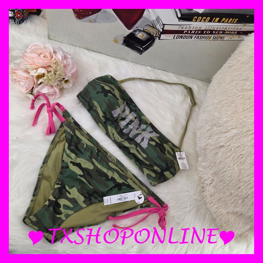 💗👙Victoria's Secret PINK Braided Bandeau Bikini Set 👙💗